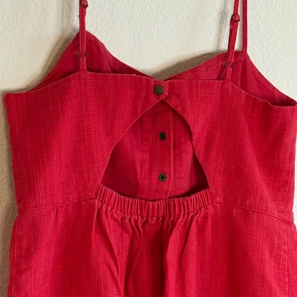 🌺 Cherry Red Cutie! Button-Front Sundress w/ Pockets – Size M🌺Preloved - Picture 3 of 16